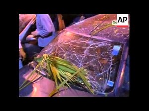 Daylight shots of aftermath of bombing attacks