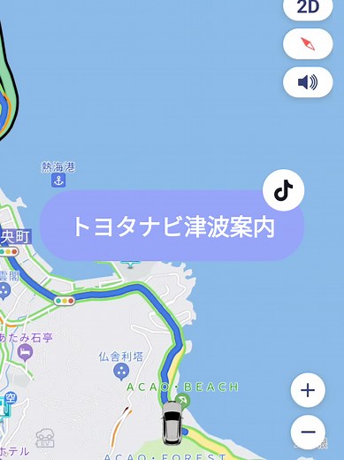 トヨナビ津波案内 #トヨタナビ #モビリンク