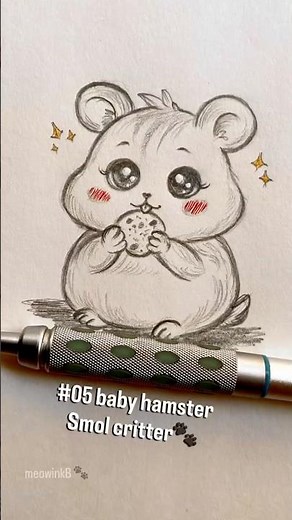 Smol Critters #05 🐹learn to Draw the CUTEST Hamster Ever (Easy!) #viral #fypシ #trending #ytshorts