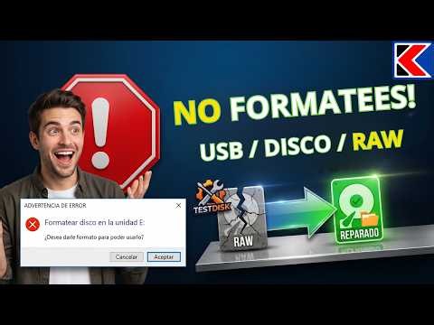 How to Repair a RAW USB or Drive with TestDisk | Recover Your Data WITHOUT FORMATTING