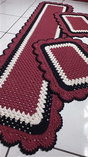 Click on the title above ⬆️ crochet kitchen set step by step crochet rug #crochet