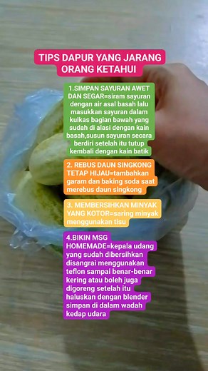 6.1K views · 30 reactions | Tips dapur yang jarang orang ketahui. #tips #tipsandtricks #lifehacks #homecooking | Aila vlog's | Facebook