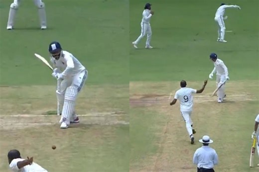 [Watch] Akash Deep cleans up Nitish Reddy for a golden duck in IND A vs IND B 2024 Duleep Trophy match