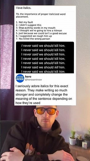 The power of italics explained
