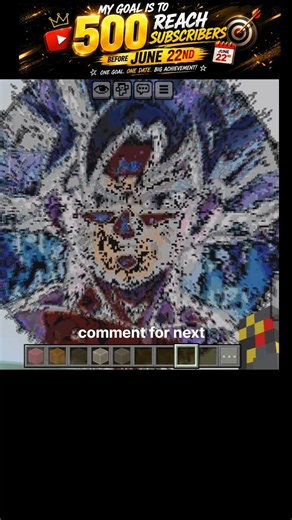 Best pixel Art of goku #minecraftshorts #games #edit #shortsfeed #gaming #viralshort #minecraft