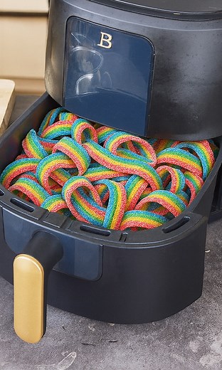 2.5M views · 16K reactions | Air Frying Rainbow Sour Belts! | Eitan Bernath | Facebook