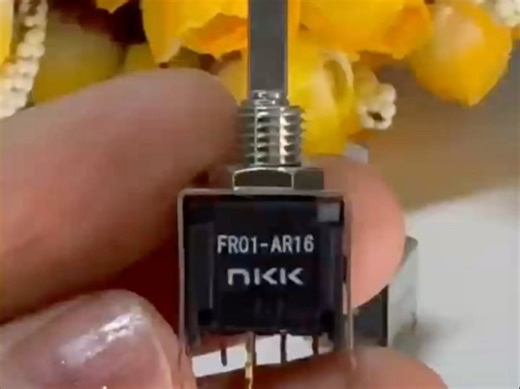FR01AR16PB-S（FR01-AR16PB-ST）日本NKK旋转开关 10mmDIP 十六进制 直型PC端子有支架 NKK代理商