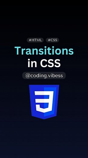 HopeUI | Programming | Tech | UIUX on Instagram: "CSS Transition! CSS transitions are a way to control the speed of animation when changing CSS properties. They allow property changes to take place over a period of time instead of immediately! _________________________ 💬 Comment your insights and questions! 🧑‍💻 Share with your friends if it is helpful! 🌐 Must visit @coding.vibess and do FOLLOW for more such content. 😊🚀 . . . . . Post by :- @coding.vibess . . . #csstransition #transition #c