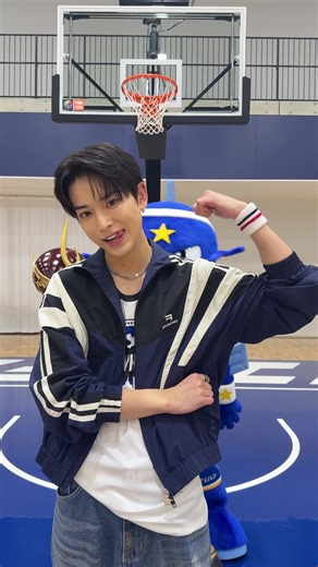 ˗ˏˋ#Bリーグオールスター 特別企画✨ˊˎ˗ &TEAM × #Bリーグマスコット みんなで一緒に #OTAKEBIチャレンジ ⚡ &TEAM HARUA さん× アルファマン × マグニー で挑戦🎧🎶 #andTEAM #エンティーム