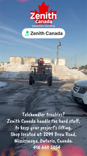 🔧 TELEHANDLER REPAIR SERVICES | ZENITH CANADA 🔧 Downtime costs money — that’s why Zenith Canada Equipment Handling Inc. delivers fast, reliable telehandler repair services you can trust. From hydraulics and engines to electrical diagnostics and preventive maintenance, our expert technicians keep your equipment lifting strong and working longer. One call. One shop. Complete heavy equipment solutions. 💪 📍 Serving Ontario & beyond 📞 Call us today for professional service you can rely on. #Zeni