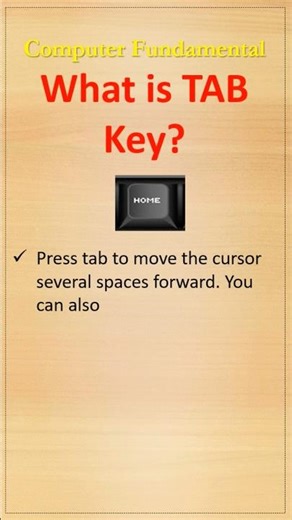 What is TAB key? Computer Keyboard Key | #computertutorial #computerfundamental