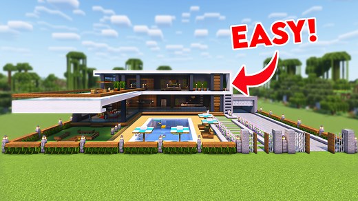 How to Build a Modern House in Minecraft 🏡 | Quick & Easy Build Tutorial