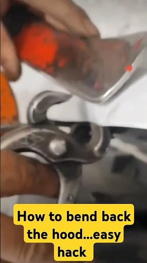 How to bend back, fix your bent car hood, subscribe for more hacks, thanks
