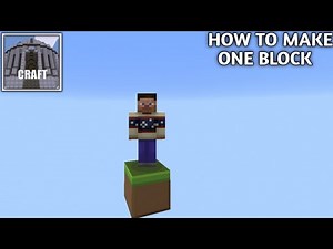 How to make One Block in Minicraft