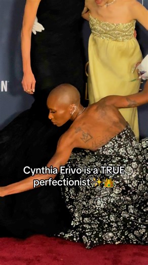 33M views · 203K reactions | Cynthia Erivo fixing her cast mates gown at the 2025 #GoldenGlobes is true Queen behavior. | Marie Claire | Facebook
