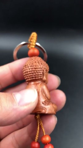 Hand Carved Wooden Baby Buddha Keychain, Meditating Buddha Amulet, Spiritual Gift for Car & Bag Decor - Etsy