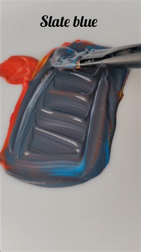 Slate Blue Colour Mixing #shorts #video #easy #mixing #satisfying