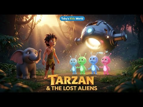 Tarzan & The Lost Aliens 👽 | Bedtime Fairy Tale | 3D Animated Jungle Adventure for Kids |