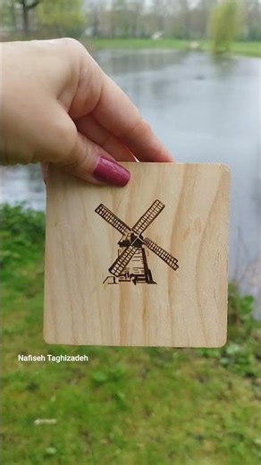 Wood Burning a Windmill by Hand 🔥 | Relaxing Pyrography