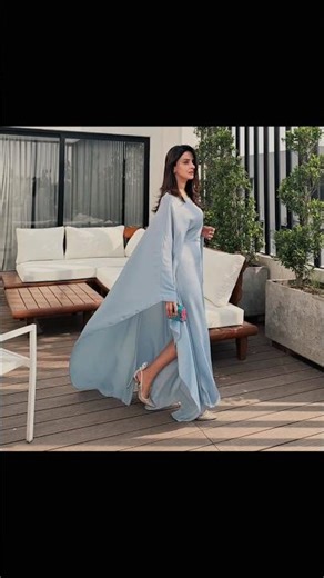 Saba Qamar’s Elegant Look in Sky Blue Dress 💙 | Pakistani Drama Actress Latest Style