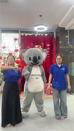 Tết đến xuân về, bài tập vẫn kề bên… nhưng Melbourne Polytechnic Việt Nam thì luôn kề tương lai! 😆🌸 #melbournepolyvietnam #tet2026 #koala