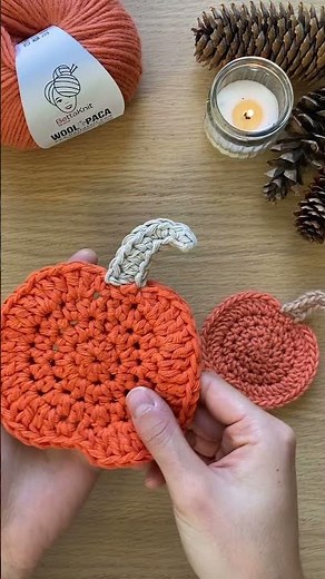 Crochet Pumpkin Coaster 🎃 | Easy & Quick Fall DIY Tutorial + Chart