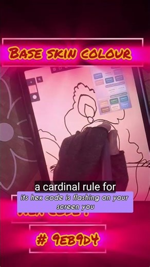 Colour palette of Krishna 's beautiful face