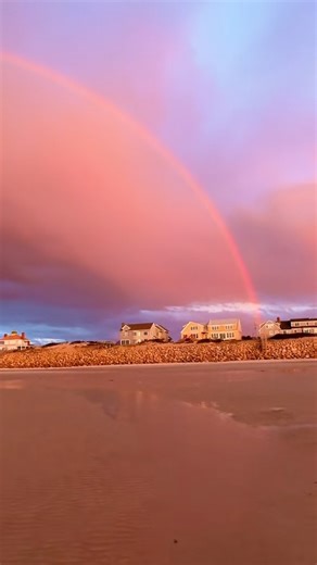 80K views · 3.4K reactions | A rare rainbow stretched across the calm evening sky at Bayview Beach in Dennis - Cape Cod. A fleeting moment where light, ocean, and color became one. ✨ Nature’s reminder that beauty often follows the storm. | Bob Amaral Photography | Facebook