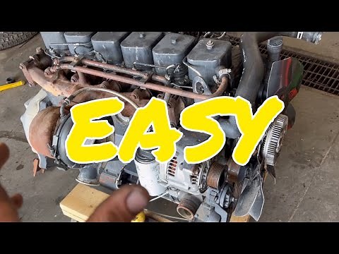 How to bleed the fuel lines mechanical diesel injection #12valve#cummins#howto