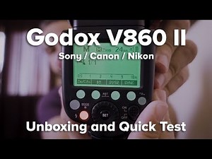 Godox v860II TTL for sony nikon and canon unboxing and quick recycle speed test