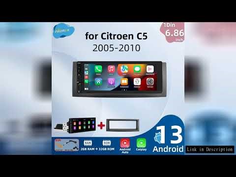 1din 6.86" Android Car Multimedia for Citroen C5 2005-2010 Radio Stereo Head Unit Carplay Autoradio