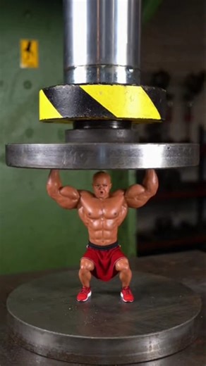 Hedrolic pressure vs Bodybuilder baby #asmr #satisfying