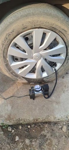 mini air compressor for tyres air pump filling 😉 #toyota #hindishorts #newyoutuber #youtubeshorts