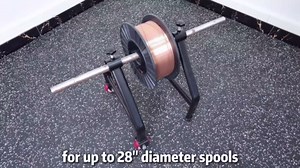 Wire Spool Rack, Portable Cable Caddy, Steel Fully welded Wire Rack Dispenser for up to 28" Diameter Spools, 220 lbs Capacity, Black