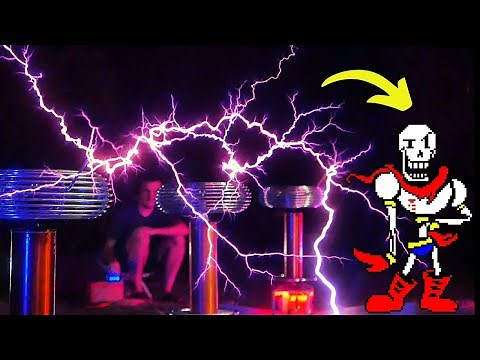 Undertale goes on Tesla Coils - Bonetrousle
