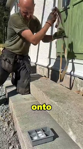 Watch Builders Use ICE to Set Massive Granite Steps (Construction Trick!)