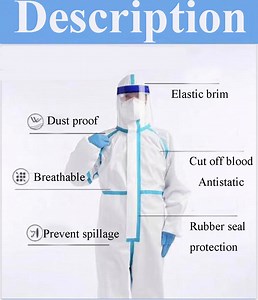 [Hot Item] Professional Protective Clothing Isolation Clothing Anti Virus Disposable Suit Coverall Protective Suits Clothing Protection Suits