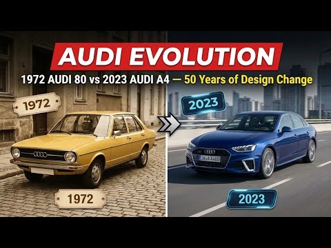 Audi Evolution: 1972 Audi 80 vs 2023 Audi A4 — 50 Years of Design Change