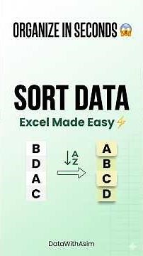 Sort Data in Excel | Organize Data in Seconds!
