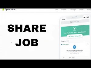 How To Share Jobs On ZipRecruiter App