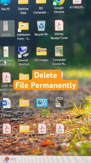 How to delete files permanently from computer or laptop #computer #shorts #viral #file #folder