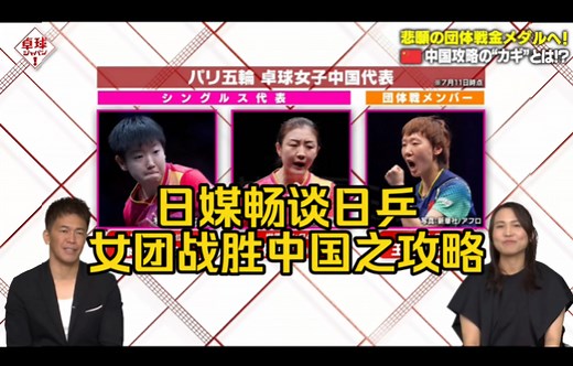 中文字幕～平野早矢香畅谈日乒女团在巴黎奥运战胜国乒之三攻略。