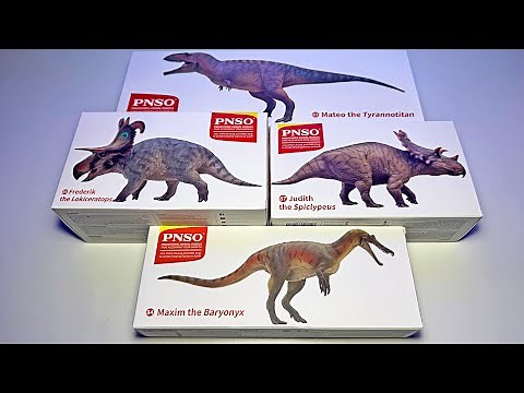 Unboxing New PNSO Dinosaur Toys - Baryonyx, Tyrannotitan, Lokiceratops, Spiclypeus
