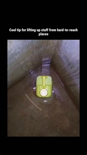 Explaining 🔥 on Instagram: "The post shares a practical DIY hack demonstrated in a 16-second video: a man uses a rope with a wire hook to retrieve a yellow jerry can from the bottom of a deep concrete well—ideal for reaching items in tight or hazardous spaces without specialist tools. Posted by @interesting_all, an account focused on intriguing content across history, tech and art, the video has gained over 1.3 million views and 7,300 likes since its release earlier today, reflecting strong aud