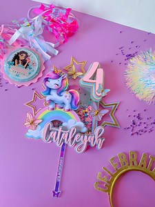Unicorn Cake Topper Personalized,butterfly Unicorn Birthday Decoration,rainbow Unicorn Patry Decor,cake Topper Shaker Caketopper,magical - Etsy
