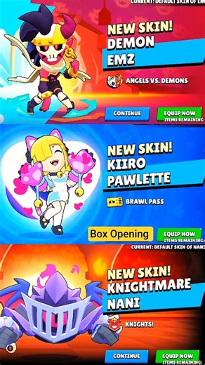 Box Opening In Brawl Stars #brawlstars #boxopening #brawltalk #brawlstarsskins #upcomingskin