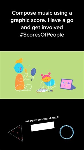Make music by creating a graphic score - using images instead of notation. www.moogiewonderland.co.uk #ScoresOfPeople #GraphicScore #musiccomposing