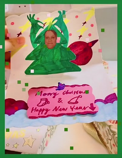 A funny Christmas card made for my friend！Super fun！！🎄😆🎄 #greetingcards #christmas #handmadegifts #
