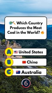 🔥⛏️🌎 This Country Mines the Most Coal! #quiz #fun #usaquiz #SmartQuiz #puzzlechallenge | Thinko