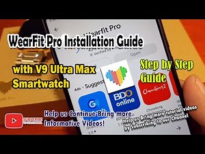 V9 Ultra Max Smartwatch - WearFit Pro Installation Guide